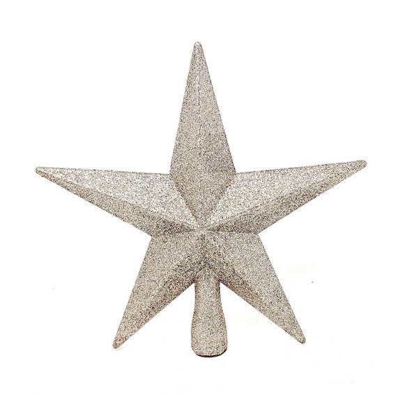 Champagne Gold 8" Star Christmas Wreath Attachment - Picture 1 of 4